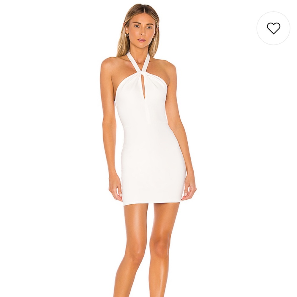 White Lovers and Friends Halter Mini Dress!